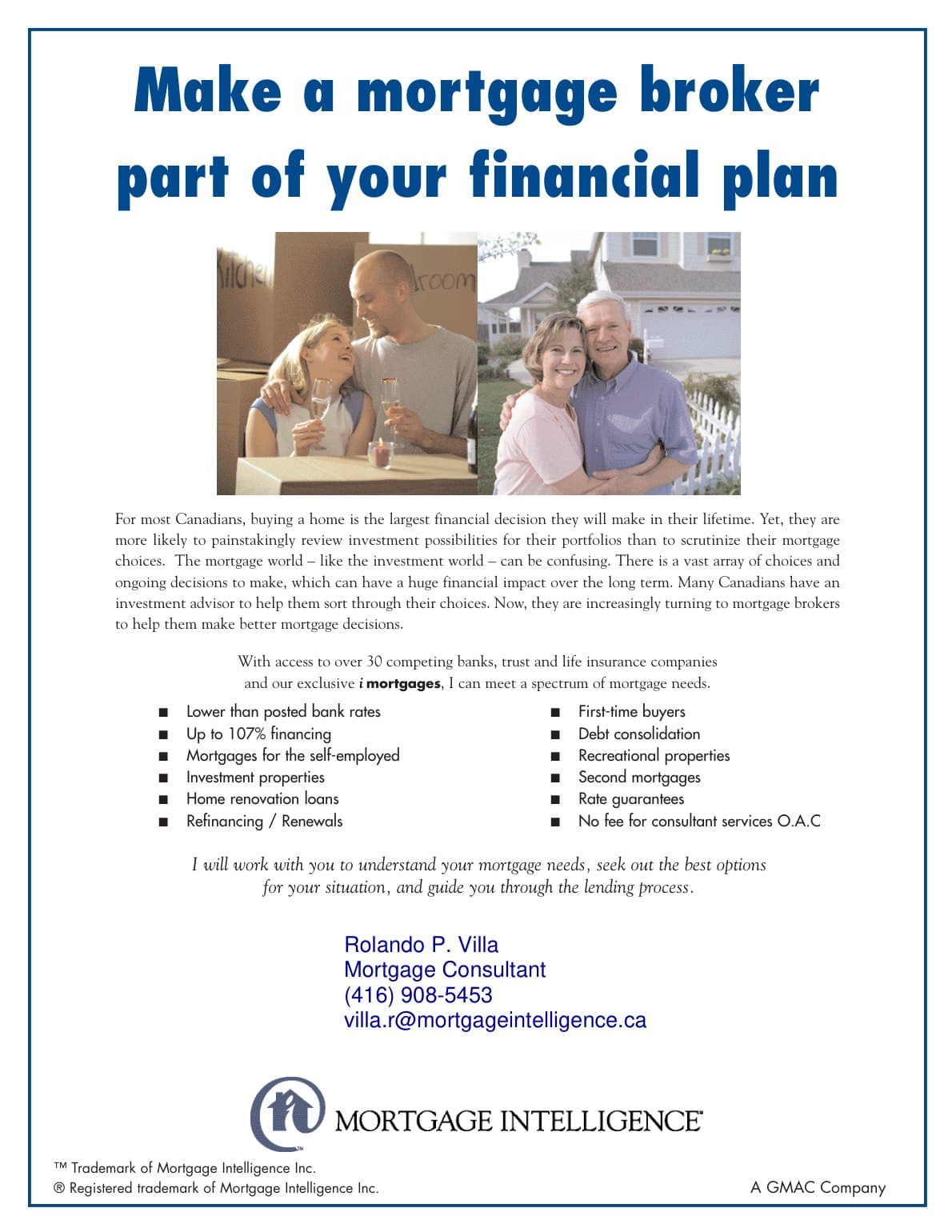 Make Mortgage Advice Part of Your Financial Plan — archival infographic connecting mortgage advice to purchases, self-employment, investments, refinancing, renewals and debt consolidation